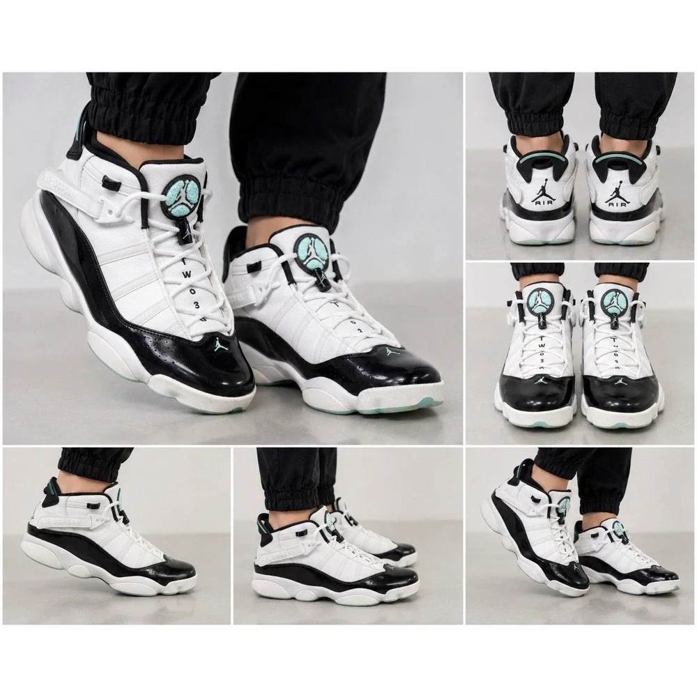 Nike Air Jordan 6 Ring White Black Aqua Men's 322992-115 Basketball Shoe Sz 10.5 - Picture 1 of 16